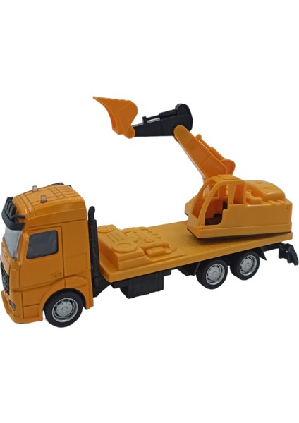 PopŞeker Metal Kasalı Oyuncak Inşaat Araçları Kamyon Kepçe Çek Bırak Metal Iş Makinaları Kepçe 21CM. fiyatları