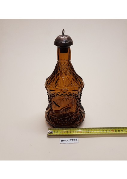 Kahverengi Cam Özel Yapım Bakır Kapaklı Şişe BEG_3785 indirimleri