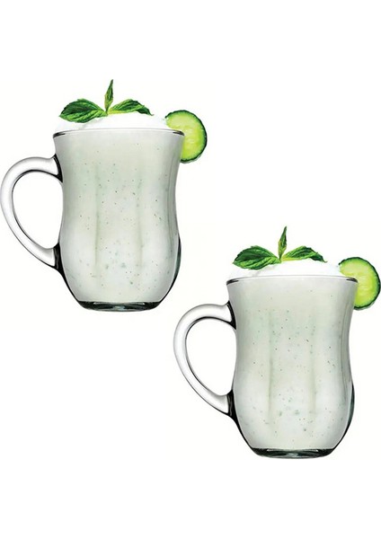 55383 Kulplu Ayran Bardak 350 cc 2 Adet