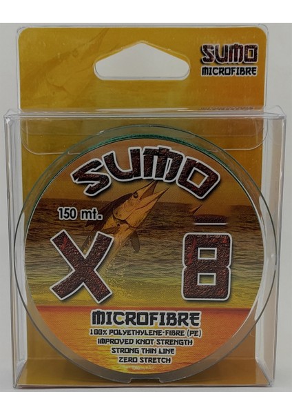 Sumo X8 Ip Misina 150M Polietilen Micro Fiber Ip Misina Yeşil