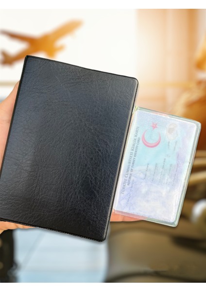 3 Adet Su Geçirmez Pasaport Kılıfı Vinleks Deri Pasaport Kabı Pasaportluk Ekstra Cepli Üniversal