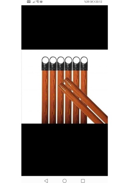 5 Adet Temizlik Seti Sapı Sopası - Fırça Sapı Sopası Ahşap Pvc Kaplı