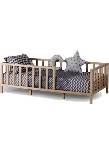Akasya Montessori Ahşap Karyola Yatak Çam Ağacı 90 x 190 cm
