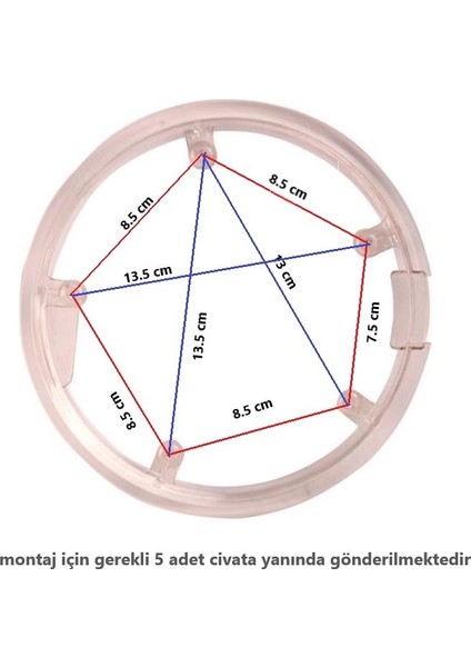 Bisiklet 5 Delikli Aynakol Muhafaza Civatası Yanında Montaj Için Bisiklet Aksesuar