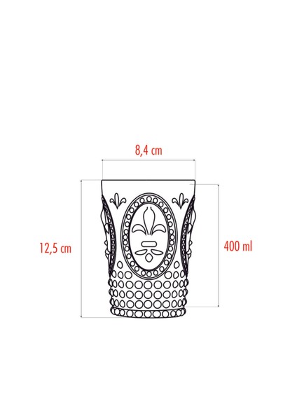 Akrilik Şeffaf 6 Lı Kısa Bardak & Su Meşrubat Kahve Yanı Bardağı 400 ml (Cam Değildir )