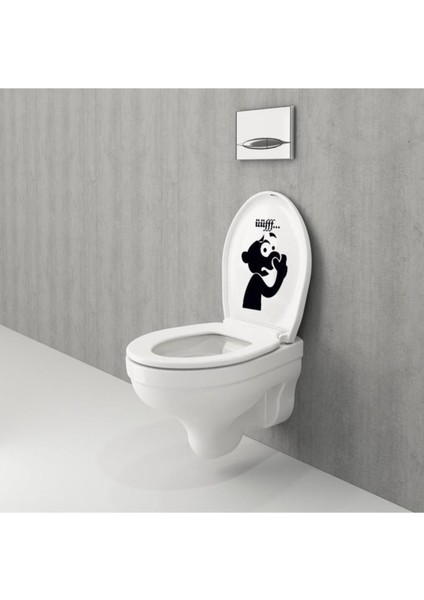 Tuvalet Rezervuar Burnunu Tıkayan Adam Sticker