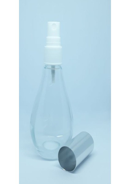 Boş Parfüm Şişesi 70 ml (6 Adet) Boş Ampul Şişe Gri Kapak Plastik Valf