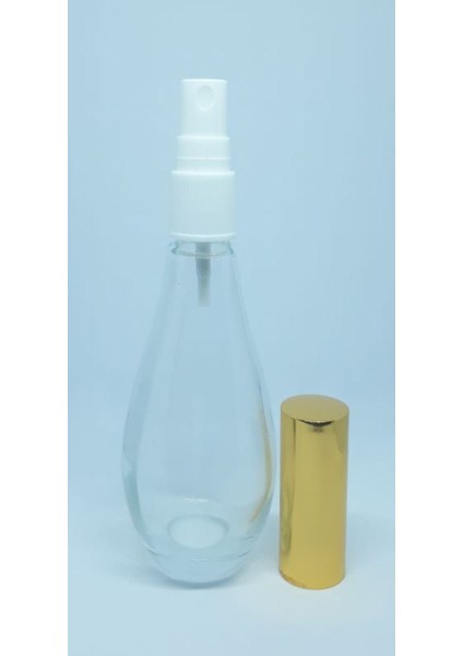 Boş Parfüm Şişesi 70 ml (6 Adet) Boş Ampul Şişe Sarı Kapak Plastik Valf