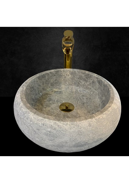 Tundra Gri Bombeli Lavabo