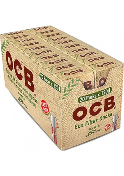 Organik Eco Filter Sticks Tutun Filtresi Sigara Sünger Ağızlık Organik Zıvana 5.7 mm 5 Paket fiyatları