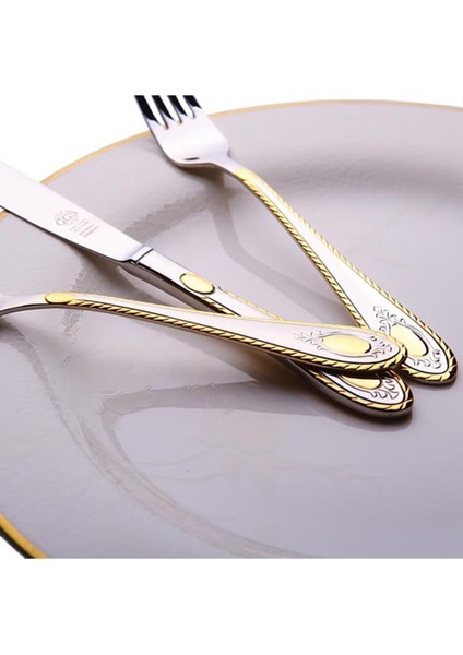 Nadine Parlak Altın 96 Parça Çatal Bıçak Seti fiyatları