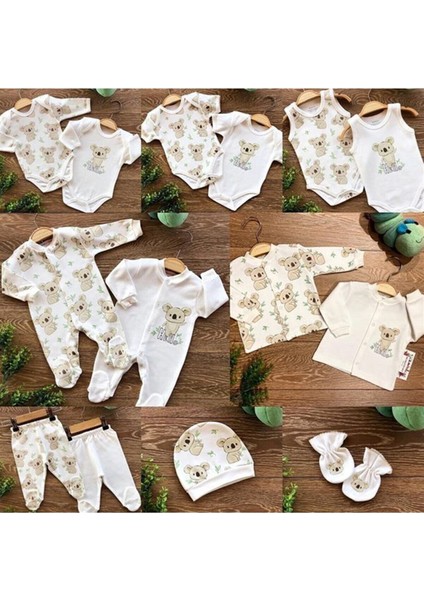 Bebek Yeni Doğan Hastane Çıkışı Zıbın Set 14 Parça Koala