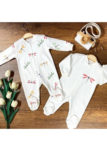 2'li Penye Fermuarlı Bebek Tulum Yusufçuk