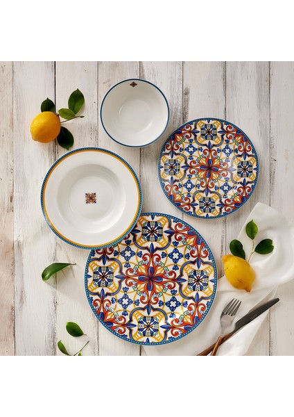 Gorge 24 Parça 6 Kişilik Porselen Yemek Takımı
