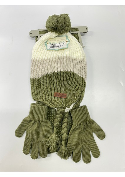 3-7 Yaş 3'lu Cocuk Atkı Bere Eldiven Set