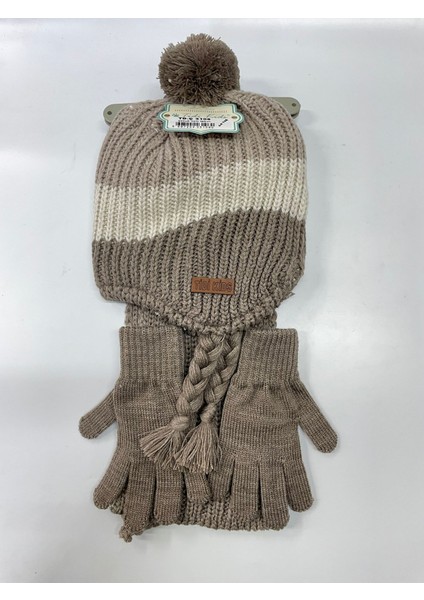 3-7 Yaş 3'lu Cocuk Atkı Bere Eldiven Set