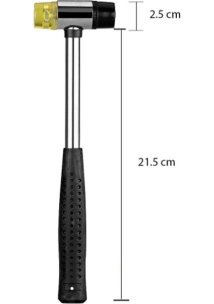 Kauçuk & Plastik Tokmak Çekiç Çap: 2,5 cm Uz:25 Cm