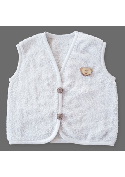 Peluş Polar Bebek Yelek Wellsoft Tavşan