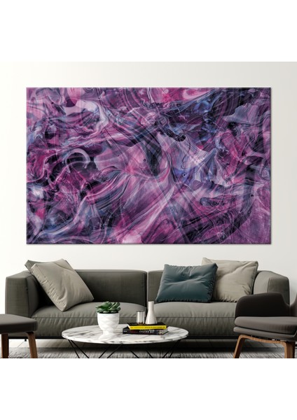 1 Parça Kanvas Tablo, Pembe ve Gri Sigara, Modern Sanat, Pembe Mermer Baskılı, Sigara Duvar Dekoru,