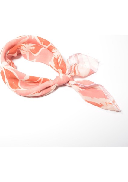 Paredora Soft Pembe Çiçekli Fular