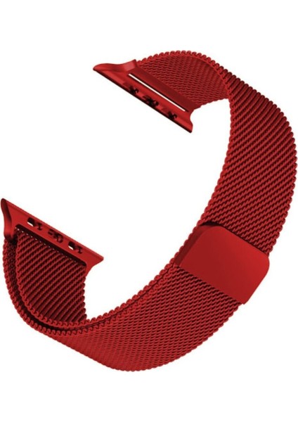 Apple Watch Seri 9 8 7 6 5 4 3 Se / Ultra 42-44-45-49 MM Ebatlar İçin Milano Loop Çelik Örme Kordon modelleri