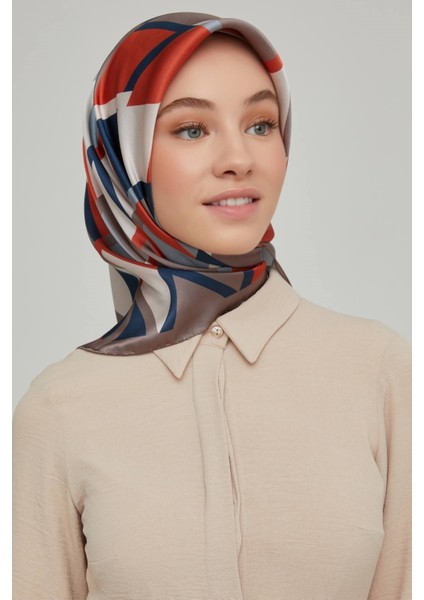 Özel Nostalji Serisi Twill Ipek Eşarp Modelleri 8664D-27