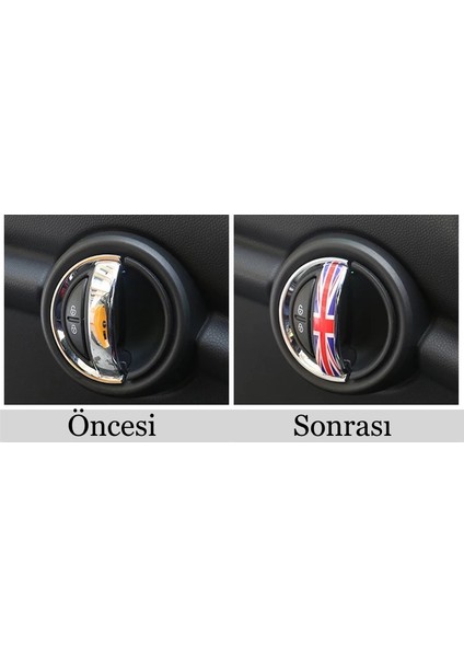 Mini Cooper F554 Kapı - F60 Countryman Iç Kapı Kolu Kaplama Union Jk 4'lü Set