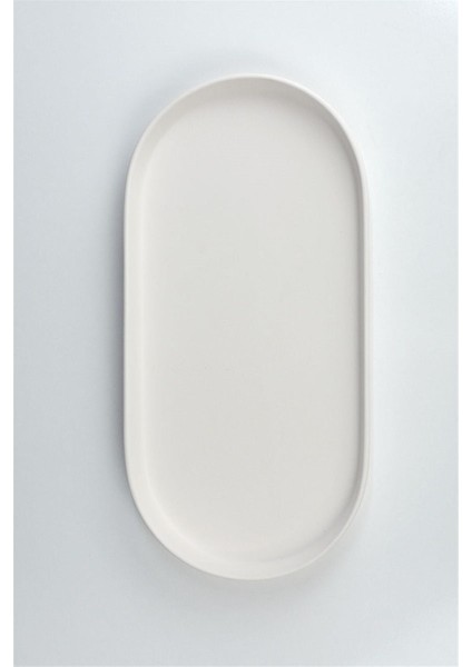 Dik Kenarlı Oval Tabak Seramik Bisküvi Küçük Ham Ürün