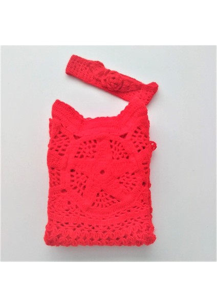 Yıldız Motifli Kırmızı Kız Çocuk Elbise modelleri