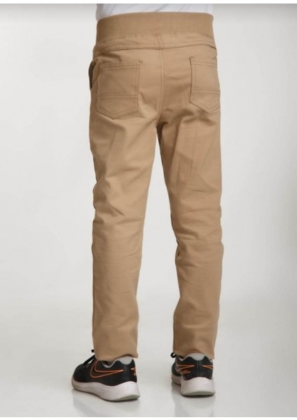 Çocuk Beli Ribanalı Tam Lastikli Kanvas Kumaş Okul Pantolon fırsatları