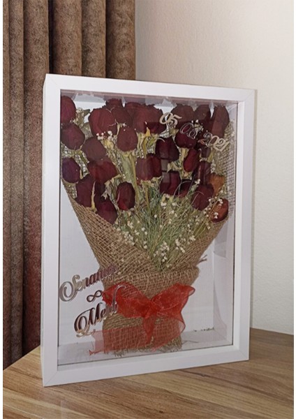 40X50 cm 7 cm Derinliğinde Gül Kutusu! Anı Çerçevesi! fiyatları