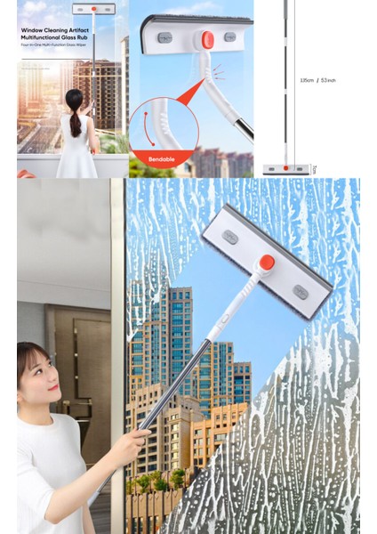 Cam Araba Silme Oynar Başlıklı Çift Taraflı Temizleme Aparat indirimleri