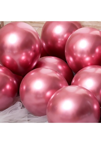 Çıtı Pıtı Store 10 Adet Pembe Metalik Balon