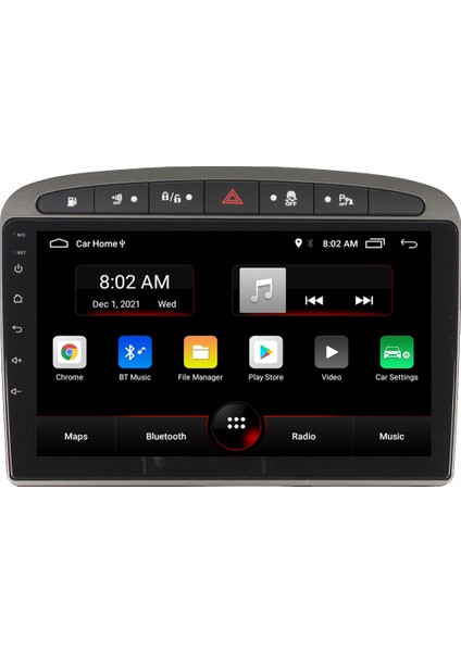 Peugeot 308-408 Android 11 Carplay Multimedya Ekran Teyp 2GB+16GB modelleri