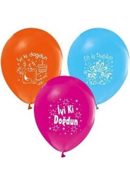 Iyiki Doğdun Yazılı Balon 10 Lu