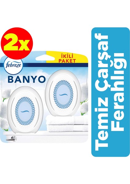 Hava Ferahlatıcı Banyo Oda Kokusu 2'li Fırsat Paketi Temiz Çarşaf Ferahlığıx2