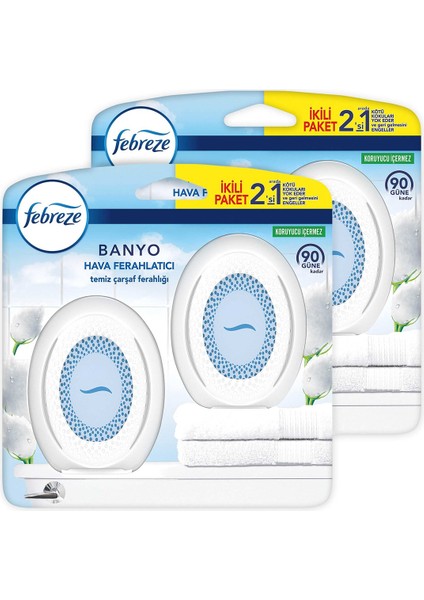 Hava Ferahlatıcı Banyo Oda Kokusu 2'li Fırsat Paketi Temiz Çarşaf Ferahlığıx2 fiyatları