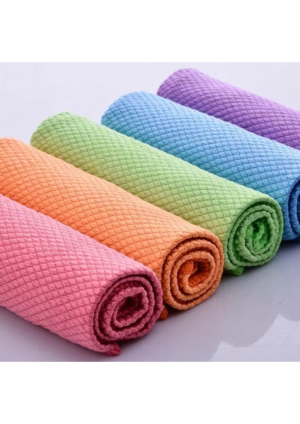 Baklava Desen Mutfak Araba Tüm Yüzeylerde Leke Bırakmaz Mikrofiber Bez 40*40 Karışık Renkler 4 Adet