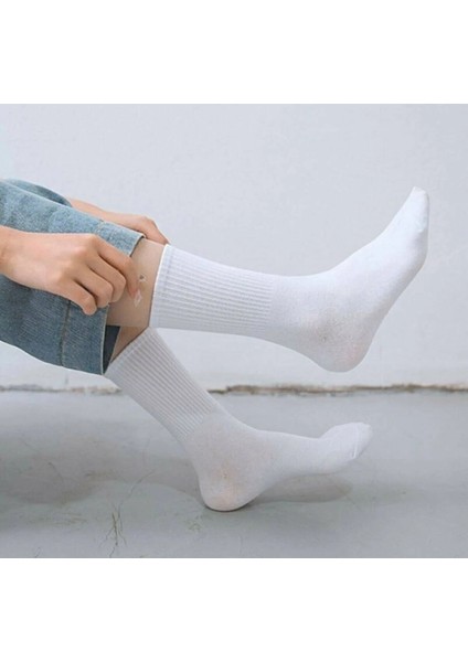Unisex 3 Çift Beyaz Kolej Çorap fiyatları
