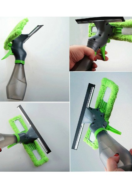 Çift Taraflı Deterjan Hazmeli Cam Silme Aparatı