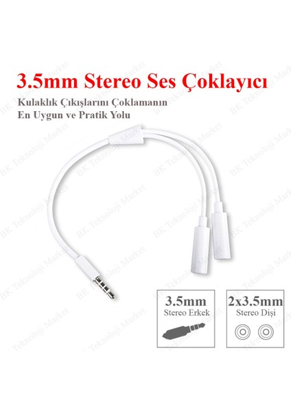 3.5mm Stereo 4 Kutuplu Kulaklık Ses Çoklayıcı Kablo fırsatları