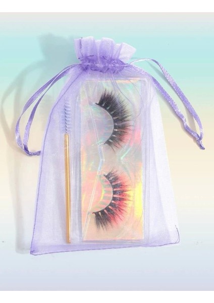 Özel Tül Poşetinde Volümlü Takma Kirpik Hediyeli
