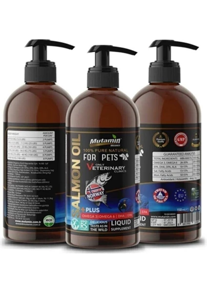 Mutamin Organics Norveç Somon Balık Yağı 150ML x 3 Adet