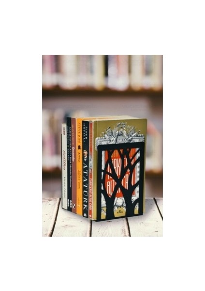 Ağaç Desenli Metal Kitap Desteği Kitap Tutucu 2'li modelleri