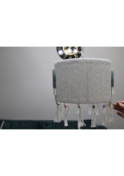 Makrome Avize 2 Yön Gökkuşağı Renkli Püskül Çocuk Odası Genç Odası fırsatları