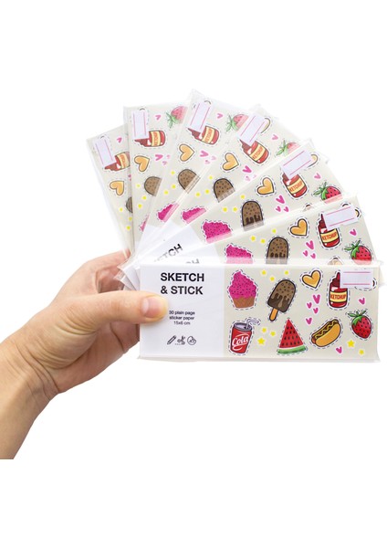 Kare 7.5X15 cm Çıkartma Albümü (Karışık Teknikler Için) Stickerbook
