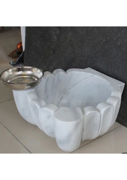 Afyon Beyaz Oluk Dizayn Mermer Kurna fiyatları