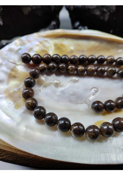 Bronzit Doğal Taş Dizisi (8mm) (Sertifikalı)