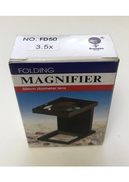 FD50 Katlanır Büyüteç Kumaş Lupu 3,5x