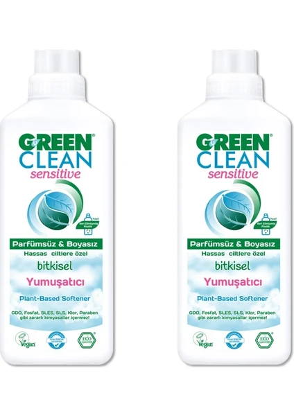 U Green Clean Sensitive Bitkisel Yumuşatıcı 1000 ml x2 Adet